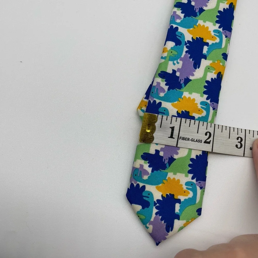 Wembley Boys Dinosaurs ‎ Tie Blue Green Purple Washable